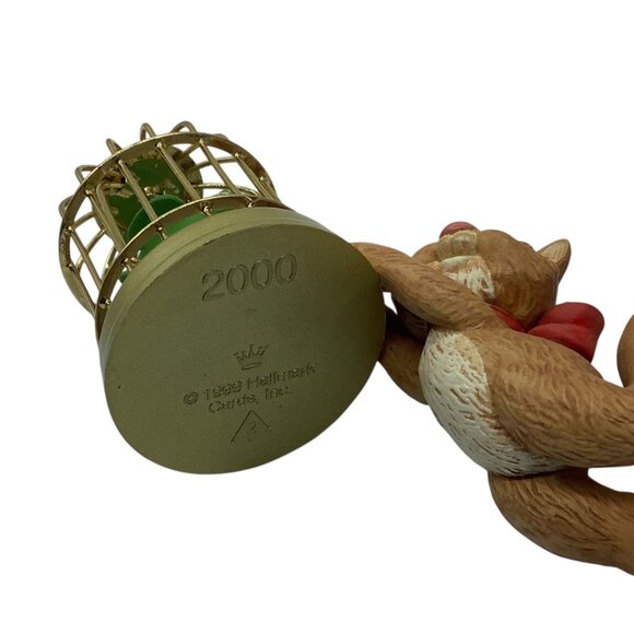 Vtg Hallmark 2000 Keepsake Ornament Mischievous Kittens Collectors Cat Birdcage - Picture 7 of 7